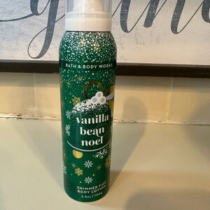 Bath & Body Works Vanilla Bean Noel Shimmer Fizz Body Lotion - Festive Green